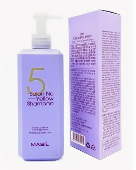 Шампунь для волос против желтизны MASIL, 500 мл