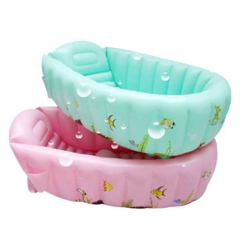 Надувная ванночка для купания новорожденных Розовая, 60 л