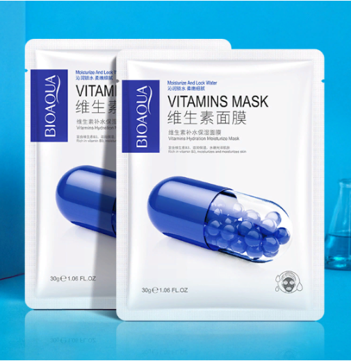 Набор тканевых масок для лица с витаминами (10 шт), Bioaqua